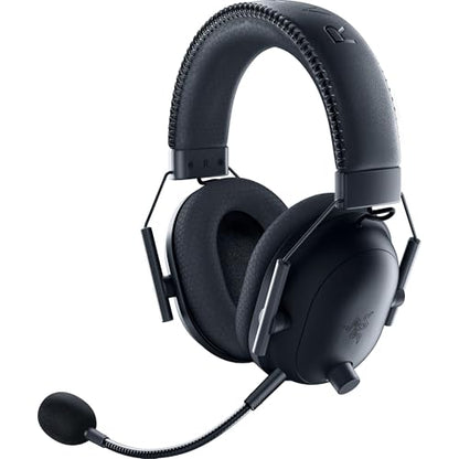 Razer BlackShark V2 Pro Wireless Gaming Headset, 70 Hr Battery, Black | Detachable Mic, Pro-Tuned FPS Profiles, 50mm Drivers, Noise-Isolating, Memory Foam Earcups, PC, PS5, Switch 2, Bluetooth 5.2 - color: Black, style: Gen 2