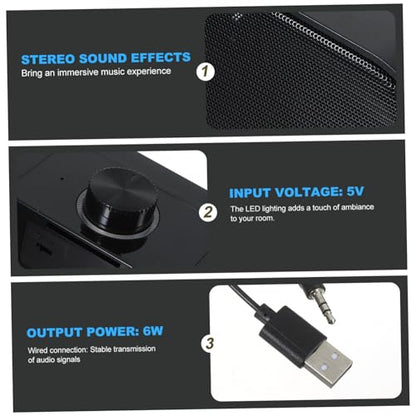 Angoily Large for Desk 15° Angle Design Sound Easy Volume Control Universal Use for Music Movies Games