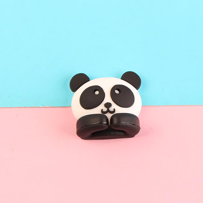 6pcs Cute Silicone Bear Desktop Cable Organizer with Hooks, Multi-Functional Wire Fixer for Mouse Earphone Data Cable, Traceless No-Nail Desk Drawer Utility Hooks