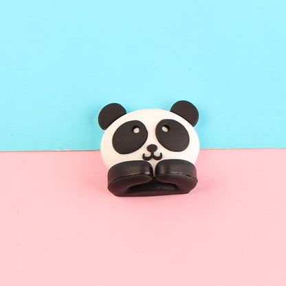 6pcs Cute Silicone Bear Desktop Cable Organizer with Hooks, Multi-Functional Wire Fixer for Mouse Earphone Data Cable, Traceless No-Nail Desk Drawer Utility Hooks