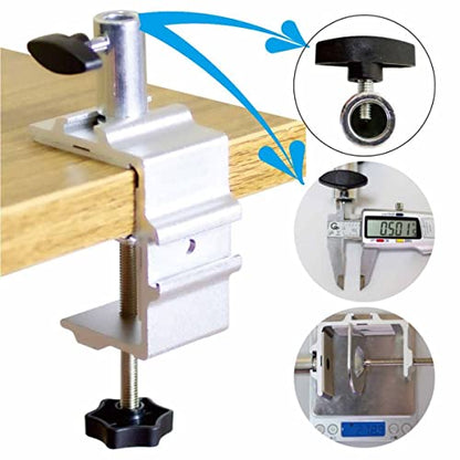 Replacement Heavy Duty C Clamp for 1/2” Base Magnifying Lamp,Desk Lamp,Swing Arm Lamp,Phone I pad Mount,Tablet Mic Holder,Table Mount Clamp for Microphone Stand Mic Boom Arm (G1 SIVLER) - color: G1 Sivler