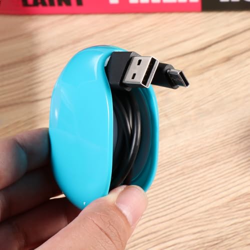 Toyvian Retractable Cord Organizer, 4pcs Cable Winder for Earphones | Portable Cable Management Tool for Headphones, USB Cords and Small Wires Keeps Neat and Tangle-Free