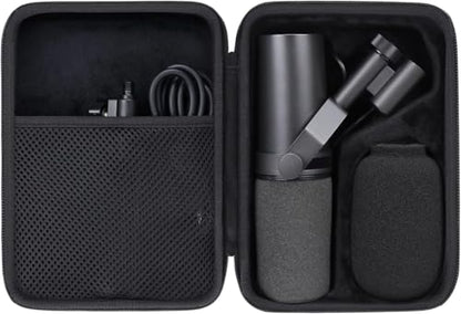 Aenllosi Hard Case for Shure SM7B/MV7/SM7dB Vocal Dynamic Microphone, Black | EVA case construction, Water-resistant design, Impact-resistant design, Case only - size: Shure SM7B/MV7