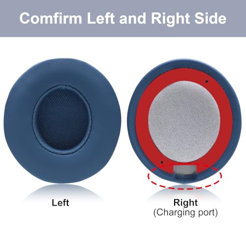 Replacement Ear Pads for Beats Solo 4 On-Ear Headphones, Pearl Powder | Includes Pry Bar Tool, Soft Protein Leather & Memory Foam Cushions