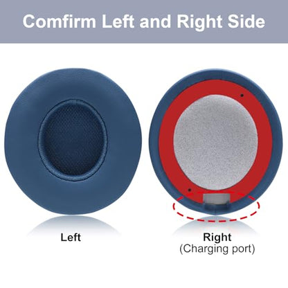 Replacement Ear Pads for Beats Solo 4 On-Ear Headphones, Pearl Powder | Includes Pry Bar Tool, Soft Protein Leather & Memory Foam Cushions