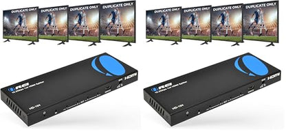 OREI HDMI Splitter 1 in 4 Out – 4K@30Hz HDMI 2.0 Splitter with HDCP 1.4, EDID Management, and LPCM/Dolby/DTS Audio Support–Compact Plug & Play Design (Pack of 2) - size: 1x4 (Pack of 2)