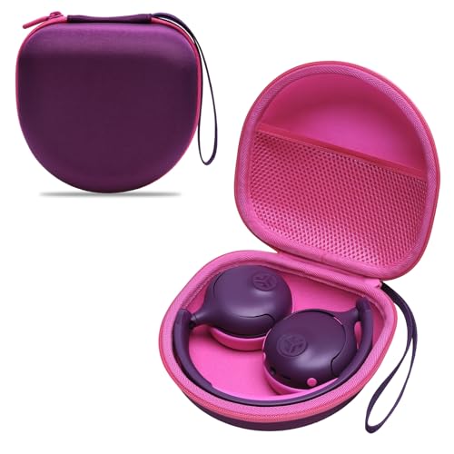 Kids Headphones Case for Jlab/iClever/Acer Headphone,Purple+Pink,Case Only | for iClever BTH12 HS19 BTH20 BTH22 BTH26/JLab JBuddies ANC/Candy Bila/Acer/JBL/MIDOLA/JoySpark/ADOOPE Etc Cute Kid Headphone - color: Purple+Pink