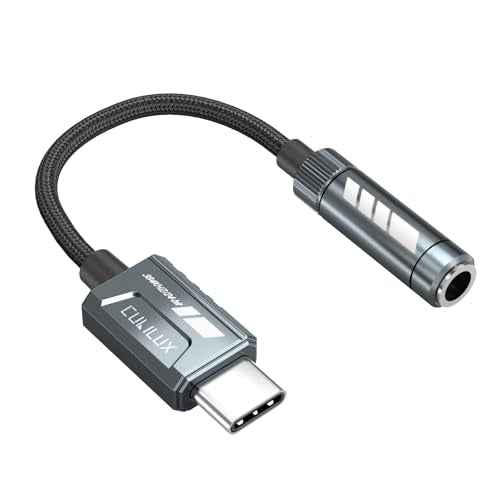 Cubilux USB C Headphone Adapter with 384kHz/24-bit DAC, Type C to 3.5mm Audio Jack Dongle, TRRS Microphone Connector for iPhone 17/16/15, iPad Pro 13/12.9/11 iPad Air 13/11, Galaxy S25/S24, Pixel 10/9
