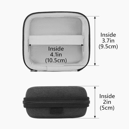 Geekria Shield Speaker Case Compatible with JBL Go 5/4/3, Go 3 Eco Cover, Replacement Hard Shell Portable Speaker Protective Carrying Bag with Cable Storage, Keychain Carabiner (Dark Grey) - color: Dark Grey