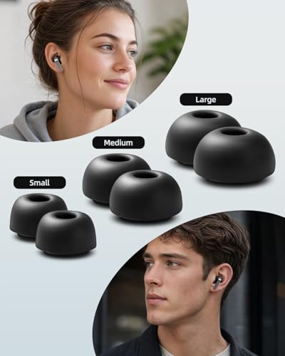 Memory Foam Earbud Tips for Samsung Galaxy Buds4 Pro/Buds3 Pro | 3 Pairs S/M/L Replacement Ear Tips with Case and Cleaning Pen, Comfort Noise Reduction, Fits Charging Case