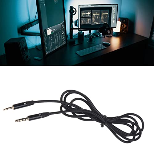 3.5mm to 2.5mm Cable 3.5mm TRRS Male to 2.5mm TRRS Male Stereo Mic Aux Cord Auxiliary Cable, 1.2m, Black