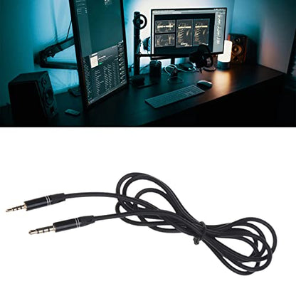 3.5mm to 2.5mm Cable 3.5mm TRRS Male to 2.5mm TRRS Male Stereo Mic Aux Cord Auxiliary Cable, 1.2m, Black