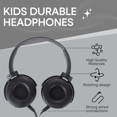 10 Pack Classroom Headphones Bulk,Wholesale School Durable Wired Earphones for Students,Kids,Children Toddler Teen Boys Girls and Adult(LS450,10 Black) - color: Black, size: 10 Pack