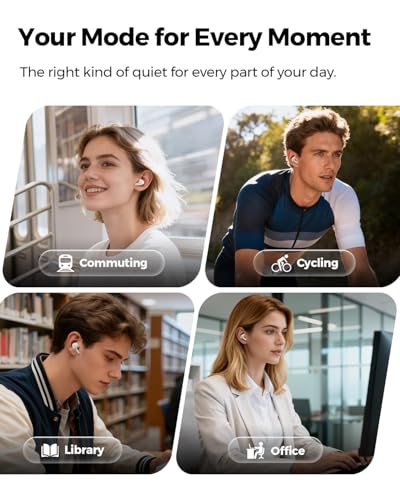 SoundPEATS C30 - True Wireless Earbuds - Bluetooth Headphones 6.0 - Beige | Hybrid ANC LDAC Hi-Res Audio 52H Playtime -52dB Adaptive Noise Cancelling 6-Mic Clear Call 12mm Driver Multi-Point IP54 - color: Beige