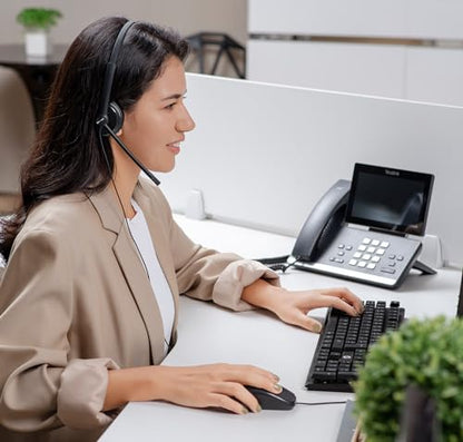 Yealink UH34 Lite USB Wired Headset,Teams Certified, in-Line Controls | Headphones with Noise Cancelling Microphone, Dual-ear, Laptop Computer PC, Home Office Online Class Meetings, Zoom & UC - style: Foamy Cushion UH34