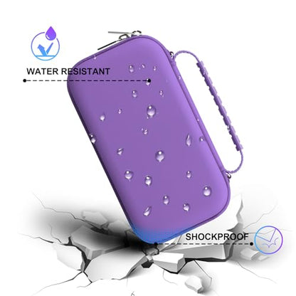 BOVKE Hard Travel Speaker Case for Bose New SoundLink Flex Speaker (2nd Gen) / Bose SoundLink Flex Bluetooth Portable Speaker, Extra Mesh Pocket for Bose Charger, Cables, Purple (W/Shoulder Strap) - color: Purple 2