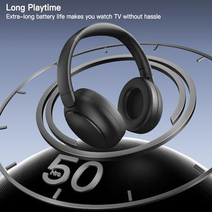 Wireless TV Headphones for Seniors with Transmitter Charging Dock, Digital Optical AUX RCA Plug and Play Wireless Headphones for Watching TV, No Audio Delay, 100ft Range, Hearing Impaired Gifts
