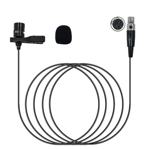 Lavalier Lapel Microphone Compatible with AKG Wireless Transmitter Unidirectional Condenser Mic (Mini XLR 3 Pin TA3F Plug only for AKG) - size: Mini XLR 3 Pin TA3F Plug (AKG)