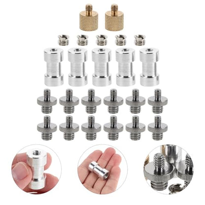 Tripod Screw Thread Adapter for Camera and Microphone Mounts, Aluminum Alloy Material with Portable Convenience and Secure Stable Connection for Photography Studio and Audio Setups