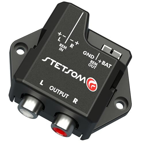 Stetsom ST6000 Audio Converter (Wire High to RCA), Remote Output Automatically Activated by Sound for Original Factory Stereo Radio Player, High Signal to RCA
