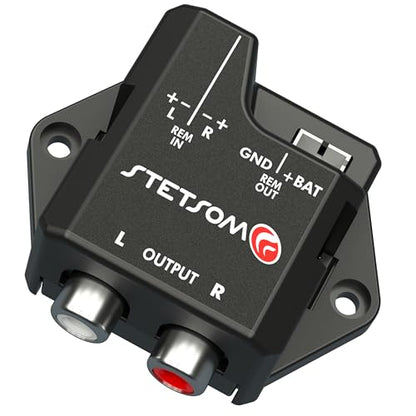 Stetsom ST6000 Audio Converter (Wire High to RCA), Remote Output Automatically Activated by Sound for Original Factory Stereo Radio Player, High Signal to RCA