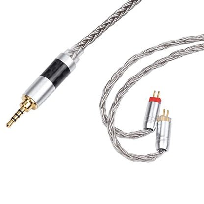 Linsoul Tripowin Zonie 16 Core Silver Plated IEM Cable, SPC Earphone Cable, for BL03 TRN V90 V80 AS10 ZS10 ZS6 ES4 ZST ZSR IEMs