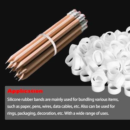 200 PCS Cord Organizer, Silicone Rubber Bands Rings, Cable Straps Organizer Management, USB Holder Earphone Winder Wrapping, 10mm Diameter - size: 10mm Diameter