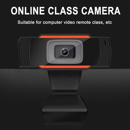 480P HD Webcam for PC with Microphone, Web Camera for Desktop/Laptop/Monitor/Mac, Autofocus USB Computer Camera for Zoom/Skype/Teams/Video Calling/Meeting/Streaming