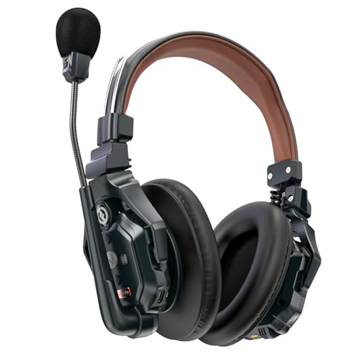 Hollyland Solidcom C1 Pro Wireless Stereo Master Headset ENC Full Duplex 1100ft Team Communication with PTT Mute Headset for Church Drone TV Film Production（Double-Ear Version）… - size: 1 Master Double-Ear