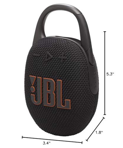 JBL Clip 5 Bluetooth Speaker and divvi! Protective Case - Black - color: Black
