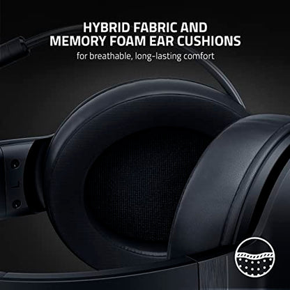 Razer Kraken V3 X Wired USB Gaming Headset, Lightweight, Black | TriForce 40mm Drivers, HyperClear Cardioid Mic, 7.1 Surround Sound, Chroma RGB Lighting - color: Black, size: Standard, style: Kraken V3 X