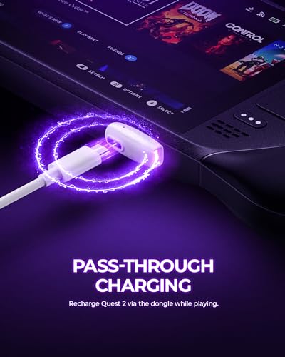 V2 Wireless Gaming Earbuds with 20ms Low Latency, 2.4GHz USB-C Dongle & Bluetooth 5.4 — Designed for Meta Quest 3S, Quest 3, Quest 2, PS5, PS4, PC, Switch, Steam Deck — Noise-Cancelling Mic
