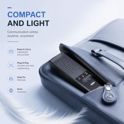 3 in 1 USB Computer Speaker with Microphone, PC Laptop Desktop Conference Speaker with Mic for Smart Home Office and Online Study，360 Degree Enhanced (8) - size: 8