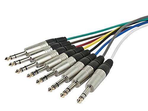 Monoprice 8-Channel 1/4-Inch TRS Male to XLR Male Snake Cable - 20 Feet, 26AWG, with 8 Balanced Mono and Unbalanced Stereo Lines - size: 20 feet, style: Cable