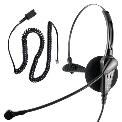 INNOTALK Headset for Cisco Phones, Classic Monaural Wired Headset with Microphone & Quick Disconnect RJ9 Adapter for Office, Call Center, Information Desk etc. - size: Classic-Mono