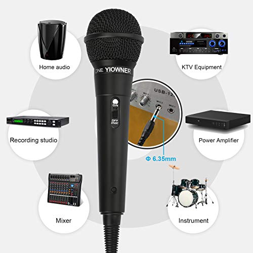 Wired Microphone, Karaoke Handheld Microphone for Singing, Mic Karaoke with 2.5m Cable, Vocal Dynamic Mic for Speaker, AMP, Mixer, DVD