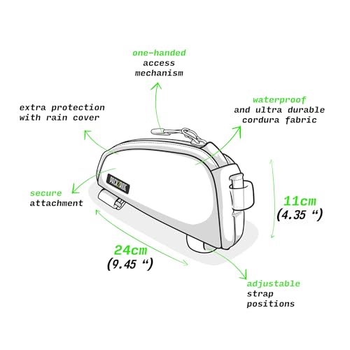 PACK2RIDE Onedrop 1L Top Tube Bike Bag - Water Resistant Bicycle Frame Bag - color: Coyote, size: 1.2 L