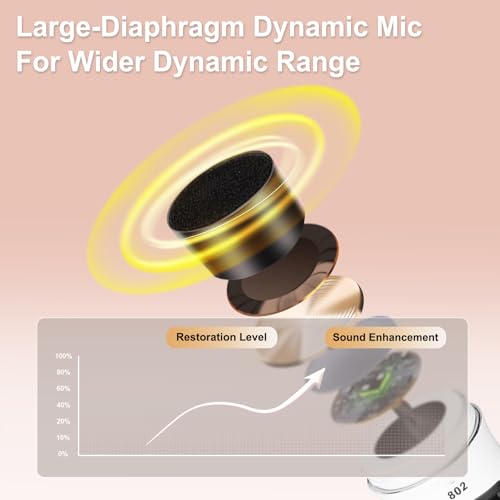 Women's Wireless Microphone - Professional Sound Karaoke Dual Singing Mic for Live Performances, Parties, YouTube&Music, Includes XLR to 0.14in Adapter, Portable Handheld Dynamic Mic