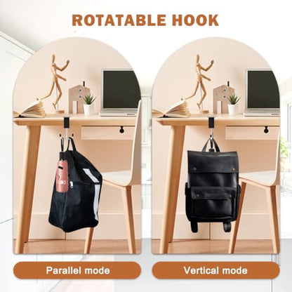 3 Pack Adjustable Desk Hook, Under Desk Handbag Hanger Purse Hook