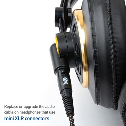 Cable Matters Braided 3.5mm to Mini XLR Headphone Cable, 4ft | Compatible with Beyerdynamic DT 1770/1990 Pro, AKG K240/K371/Q701