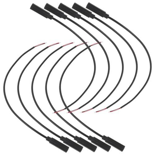 10pcs 3.5mm Female Plug to Bare Wire Audio Cable Coiled Aux Cable for Headphones Earphones Microphone Repair