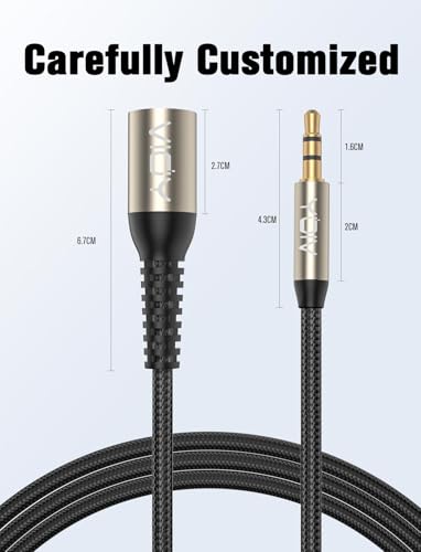 VIOY XLR to 3.5mm Cable 20 FT, 1/8 TRS Male to XLR Male Unbalanced Cord - size: 20FT