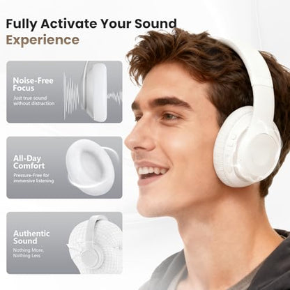 Studio Pro Headphone Ear Pads, Replacement Earpads/Cushions for Beats Studio Pro, with Premium Protein Leather, Resilient Memory Foam, Added Thickness - color: White