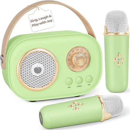 PRUNUS C20 Mini Karaoke Machine,Valentines Day Gifts Her Him Kids Mens - color: C20-Green