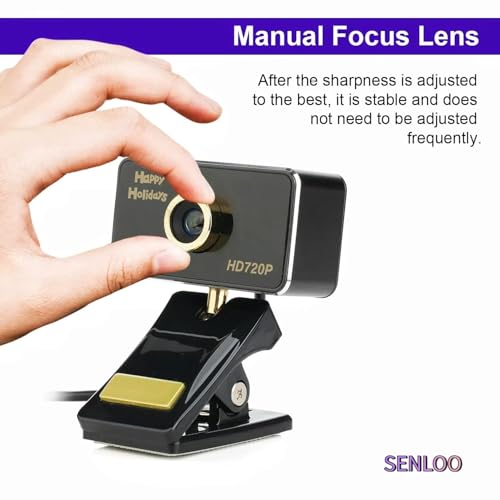 HD Webcam for PC - Computer Camera- 720P USB Webcam with Microphone - Web Camera for Desktop Computer - Web Cam for Online Calling/Video Conferencing, Zoom/Skype/Facetime/YouTube, Laptop/PC