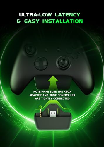 RYR Wireless Gaming Headset for Xbox Series X|S, Xbox One,White-Green | Bluetooth 5.3, 3D Surround Sound, Rotatable Earmuffs, Gaming Headphones with Noise Canceling Microphones - color: White-Green