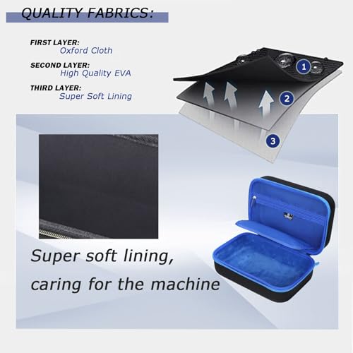 Tourmate Hard Storage Case Compatible for YAMAHA MG06X/MG06 6-Input/AG03/AG03 MK 2/AG06MK 2 Stereo Mixer, Protective Hard Shell Carrying Bag(CASE ONLY) (Black & Blue) - color: Black & Blue