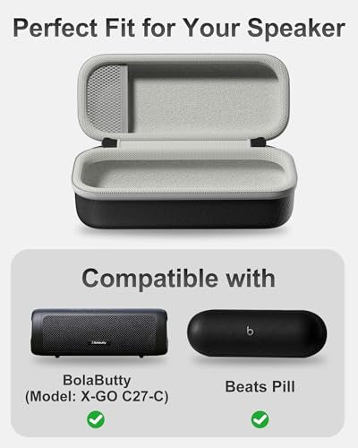 ProCase Microphone Case for JBL Speaker Wireless Two Microphone System Bundle with Hard Travel Case for BolaButty/Beats Pill Portable Speaker