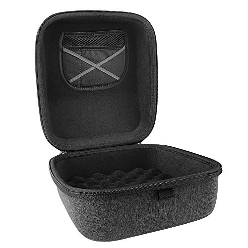 Geekria Shield Case for Large-Sized Over-Ear Headphones, Replacement Hard Shell Travel Carrying Bag with Cable Storage, Compatible with HiFiMAN HE 6se, HE 1000 Headsets (Dark Grey)