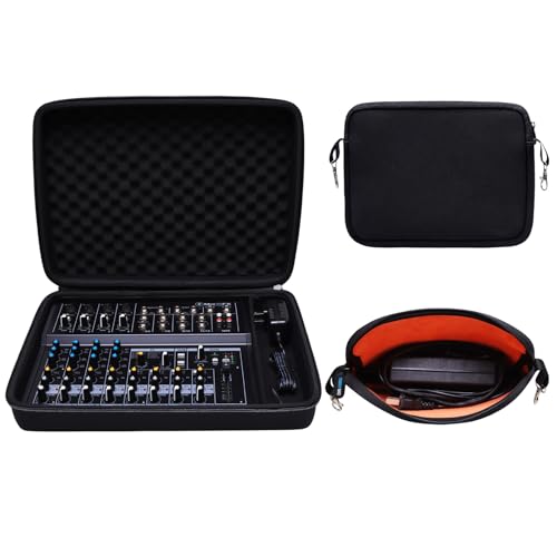 Case for Mackie Mix12FX/Behringer Xenyx 1202SFX 12-Channel Mixer | w/ Small Storage Bag, Hard Travel Protective Case